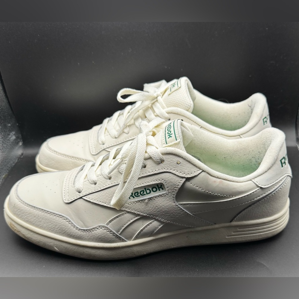 Reebok Court Advance Men's Size 9.5 Sneaker White Green Casual Lifestyle Shoes